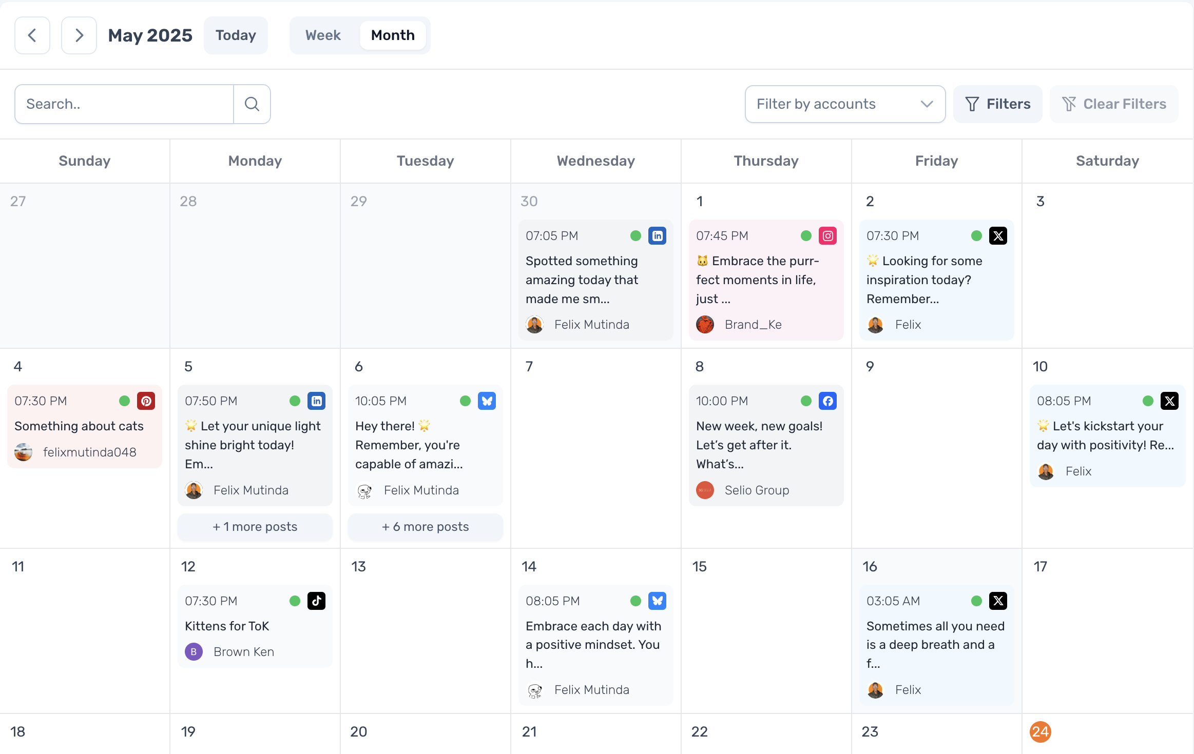 Calendar View